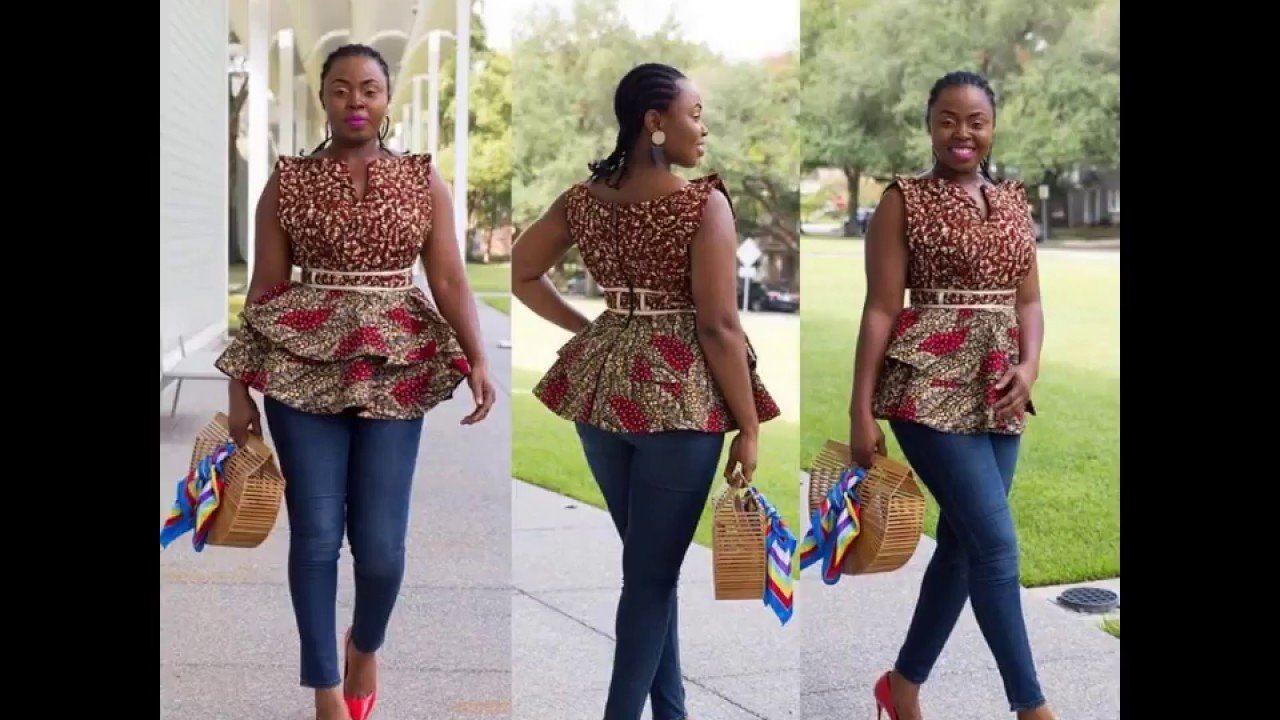 ankara top with jeans