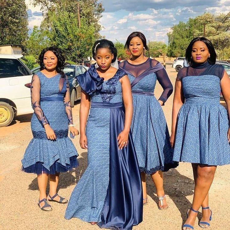 Beautiful Shweshwe Wedding Traditional Dresses 2022 For Ladies – styles 2d