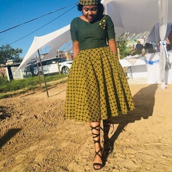 Wonderful Green shweshwe dresses 2022 For Black Women – Latest African