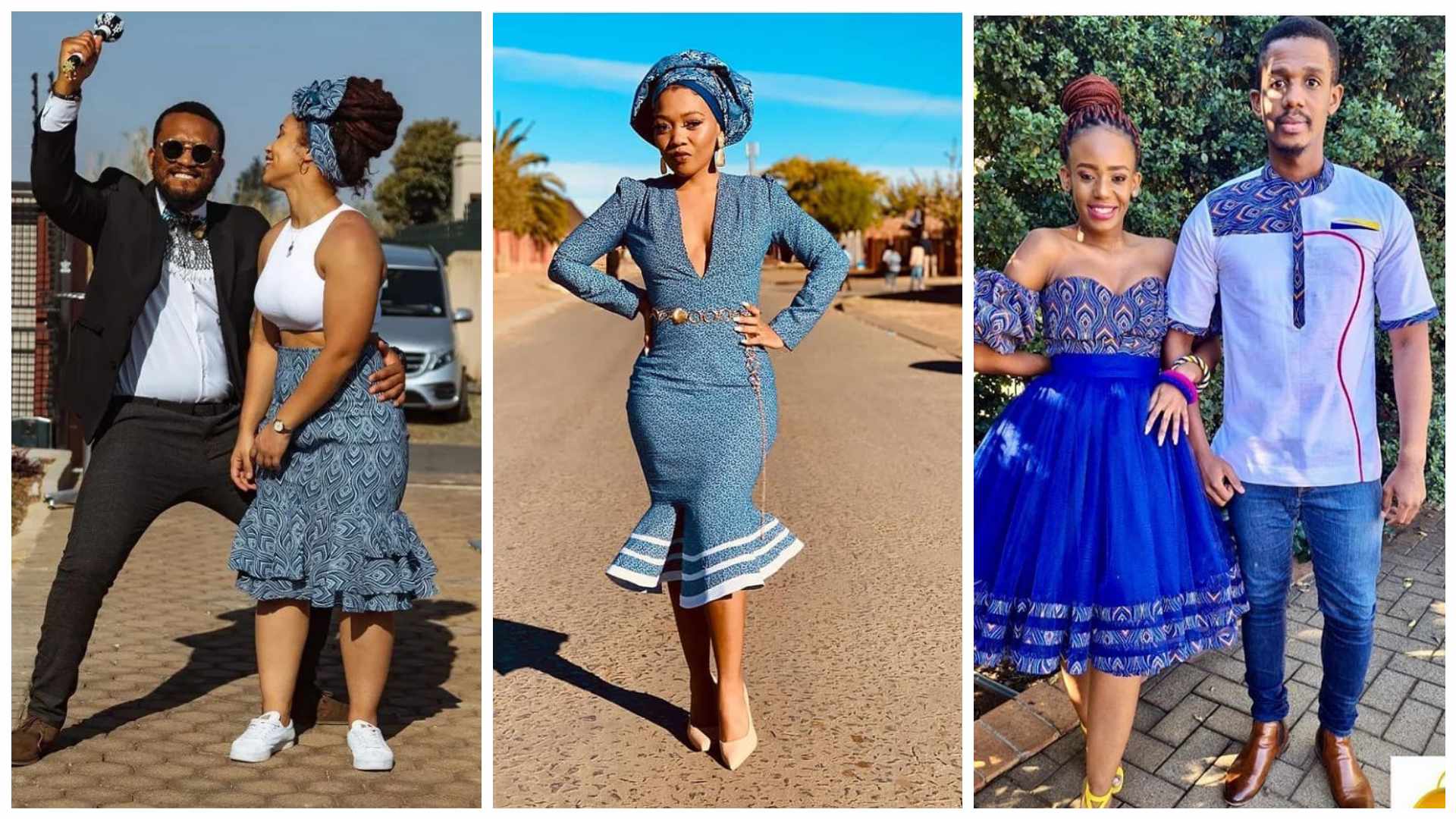 Shweshwe Traditional Dresses for Makoti 2024 styles 2d